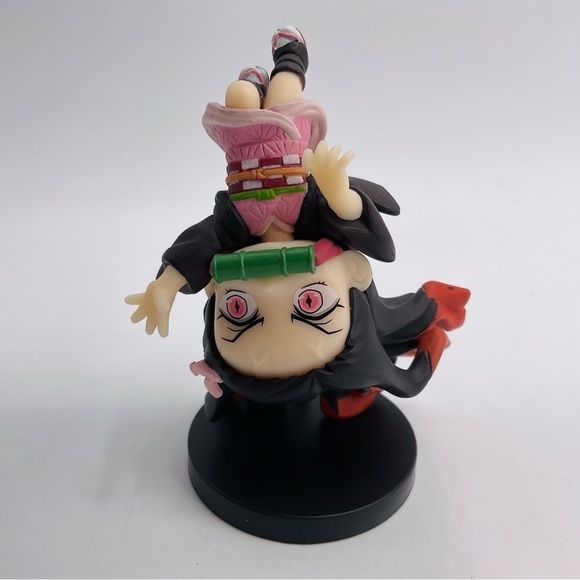 Demon Slayer Figure Kimetsu no Yaiba Chibi Masters 3” Mini Bandai Toy Anime Girl - Picture 1 of 6